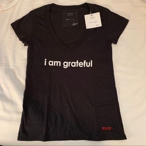 Peace Love World V-neck i am grateful